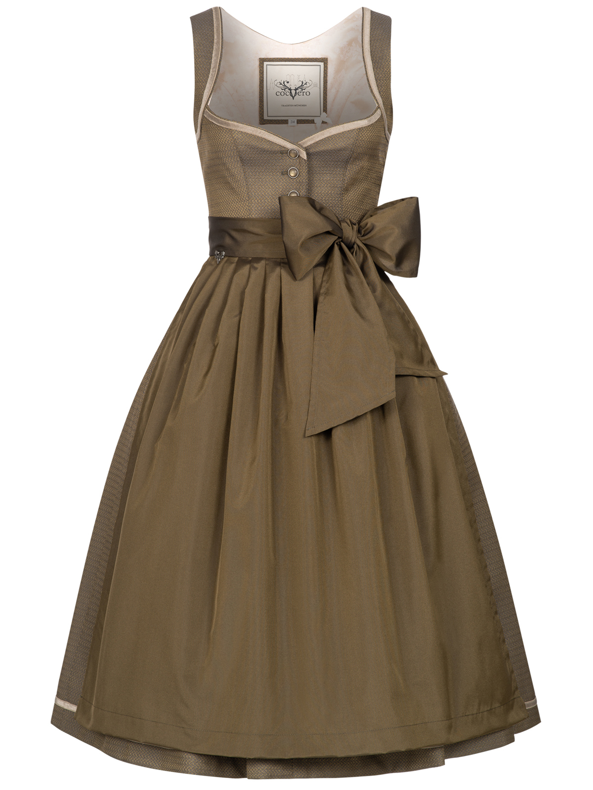 Olivgrünes Dirndl mit Rautenmuster Olivgrünes Dirndl mit Rautenmuster