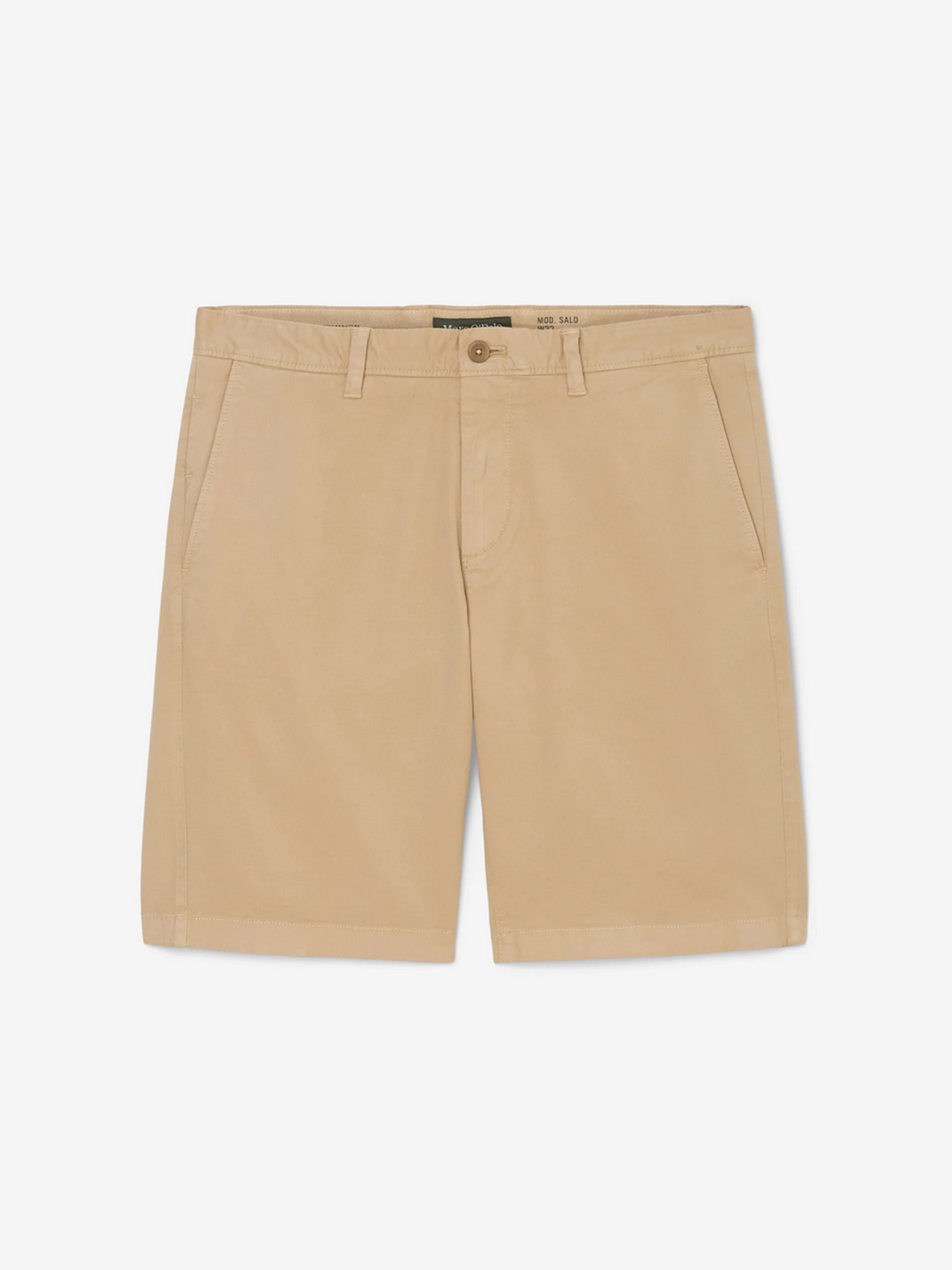 Camelfarbene Chino-Shorts
