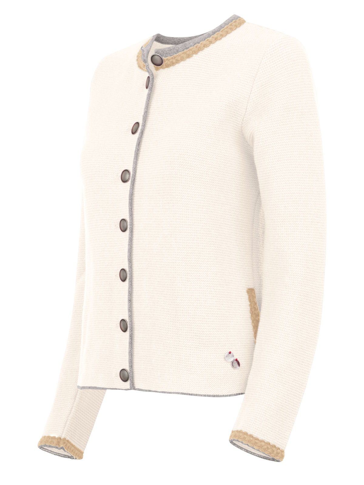 Creme-farbene Strickjacke Creme-farbene Strickjacke