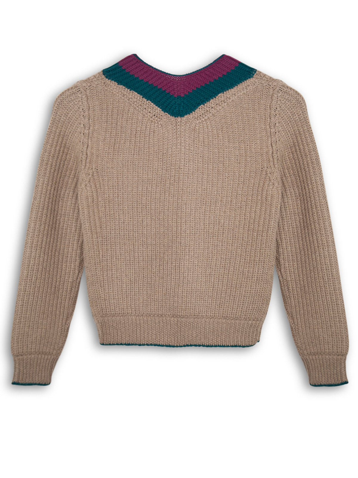 Strickjacke in Beige aus Merinowolle Strickjacke in Beige aus Merinowolle