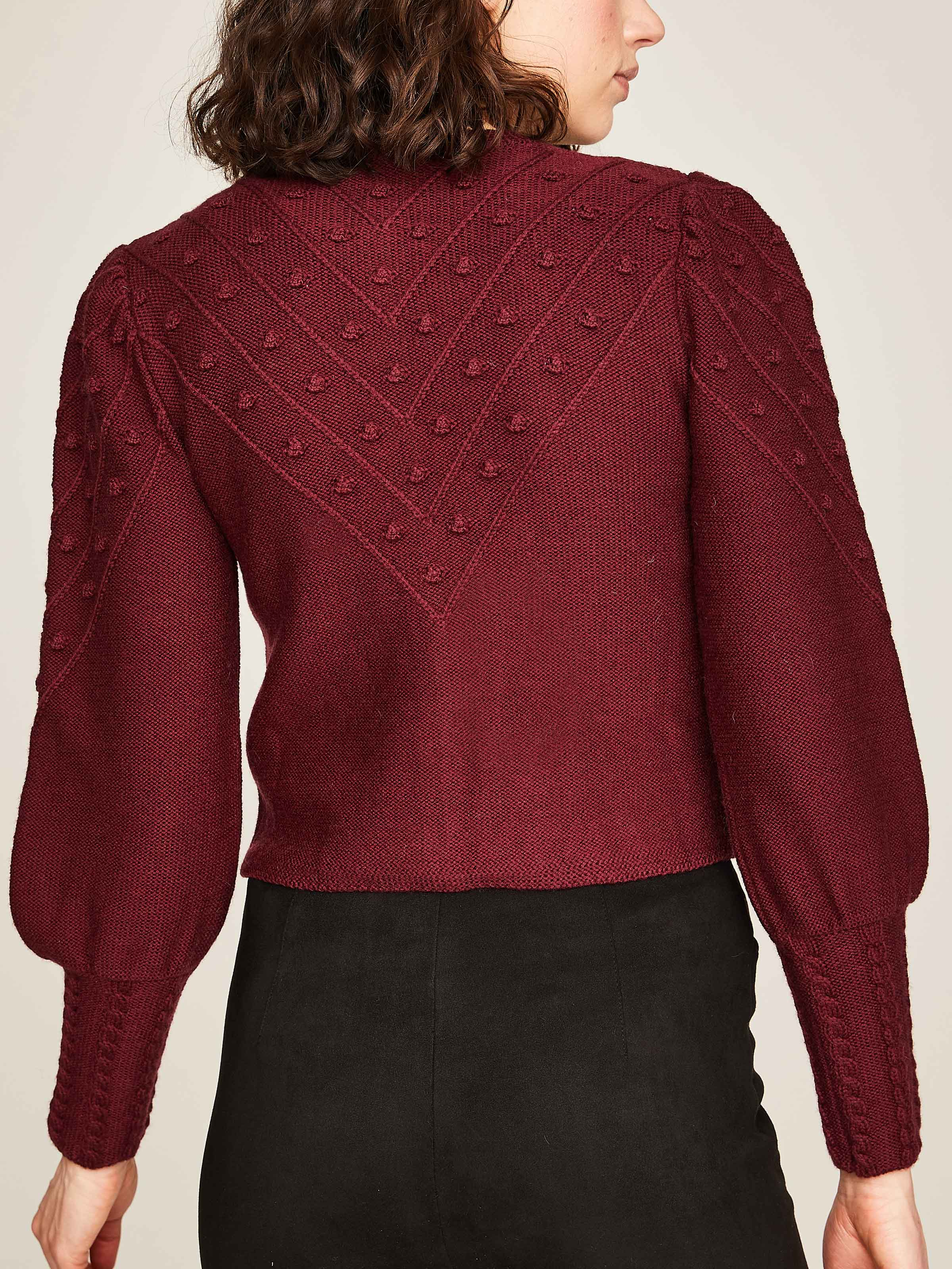 Strickjacke mit Puffarm Strickjacke mit Puffarm