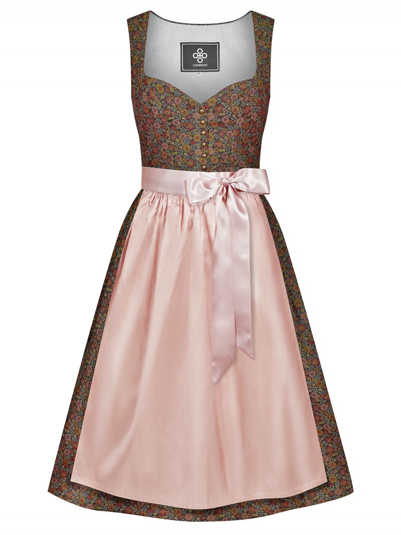 Grün-roséfarbenes Dirndl mit zwei Schürzen Grün-roséfarbenes Dirndl mit zwei Schürzen