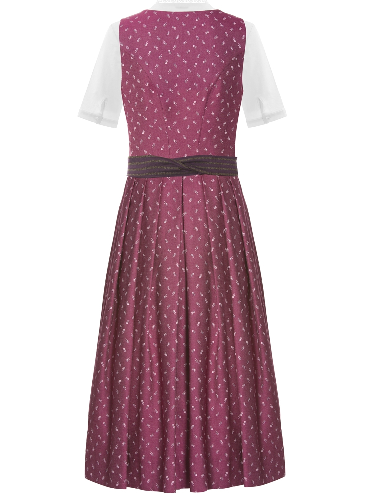 Stretch-Dirndl in Beere mit floralem Muster Stretch-Dirndl in Beere mit floralem Muster