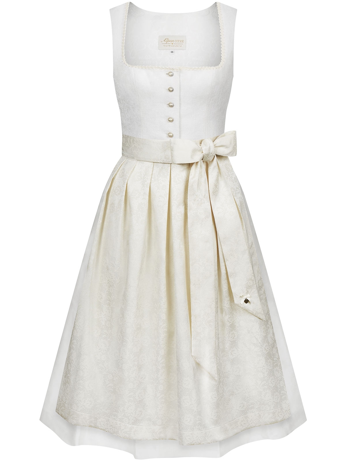 Hochzeits-Dirndl in Champagner Hochzeits-Dirndl in Champagner