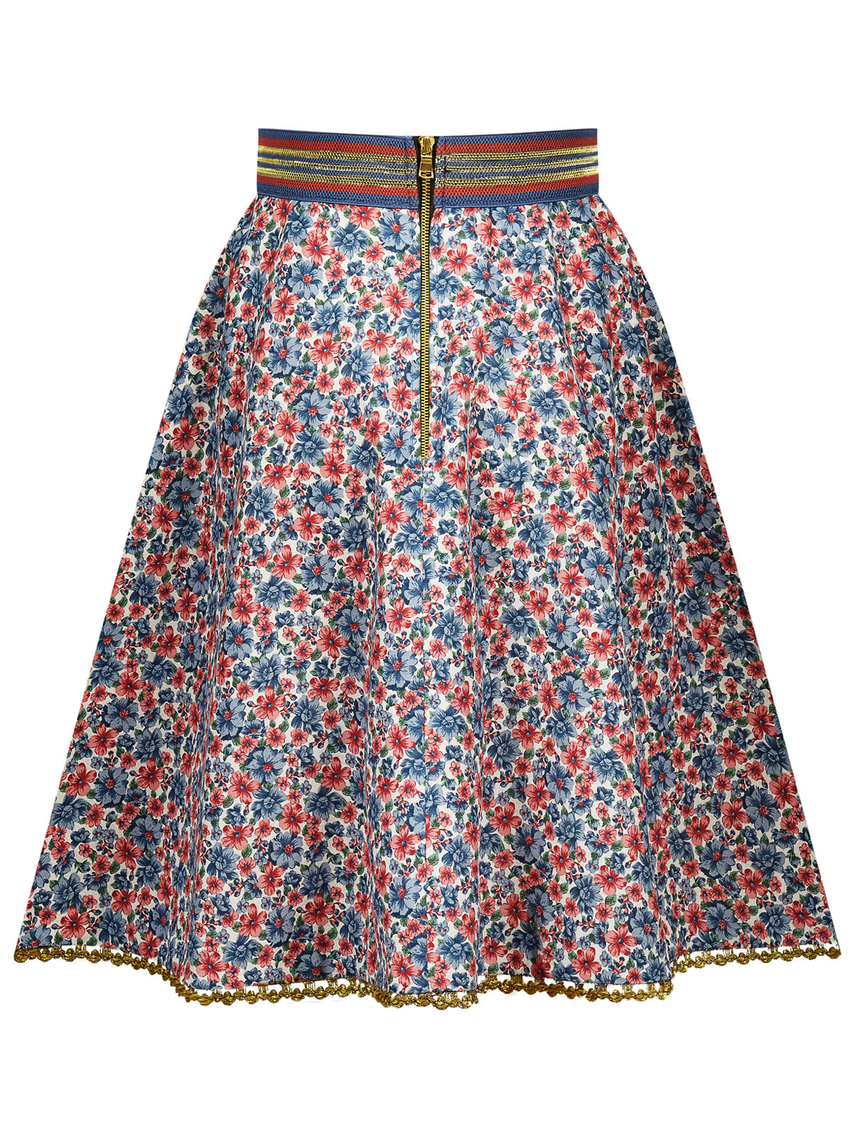 Trachtenrock mit Blumenmuster in rot und blau Trachtenrock mit Blumenmuster in rot und blau