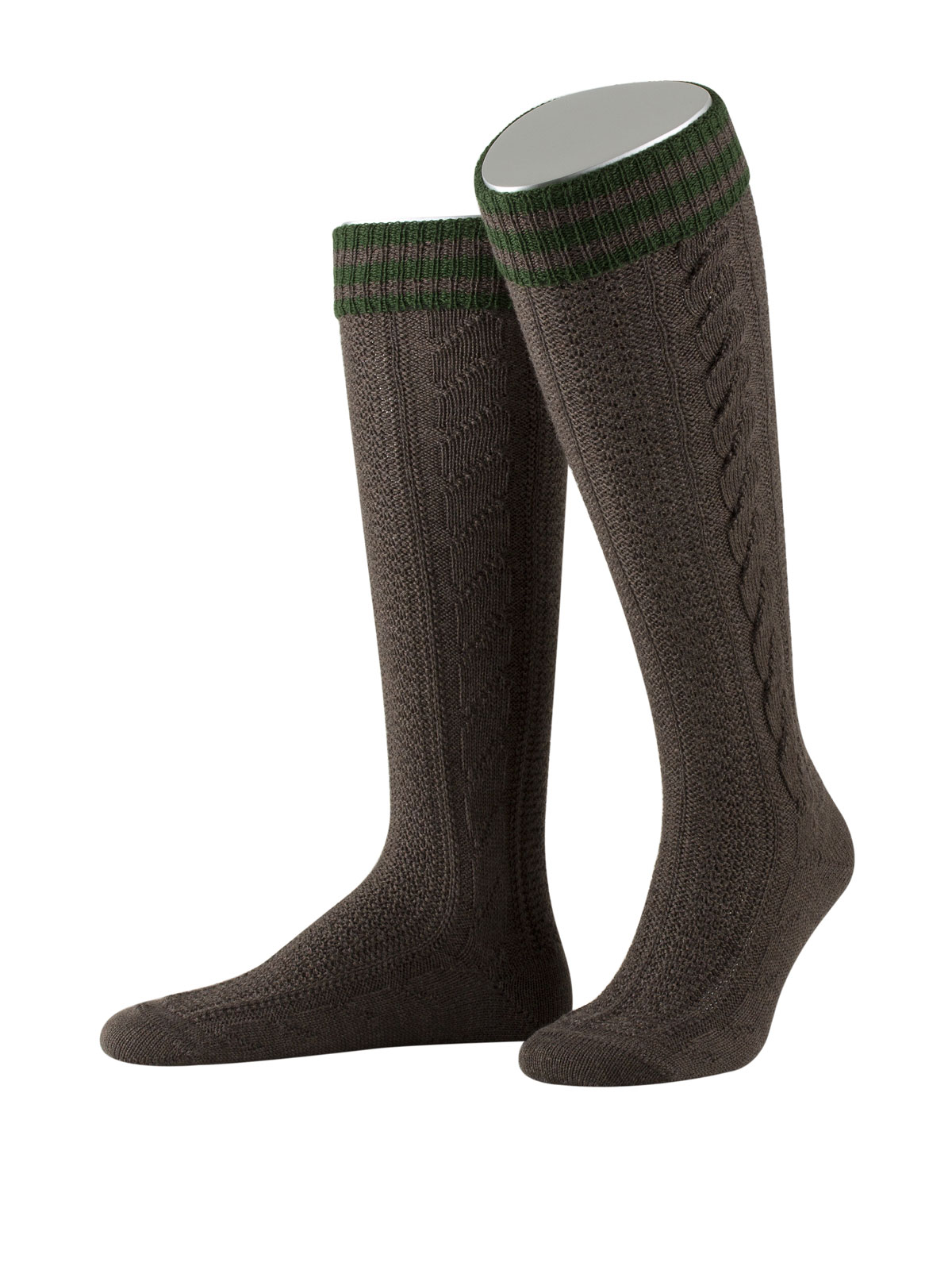 Trachtensocken Herren Lang 50cm - Bayern Zopfmuster Für Oktoberfest & Lederhose