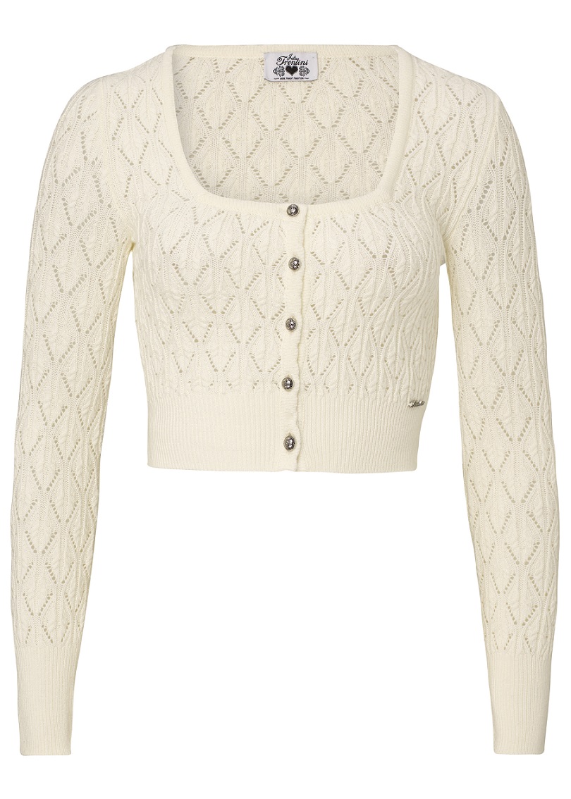 Strickjacke mit kurzem Schnitt Strickjacke mit kurzem Schnitt