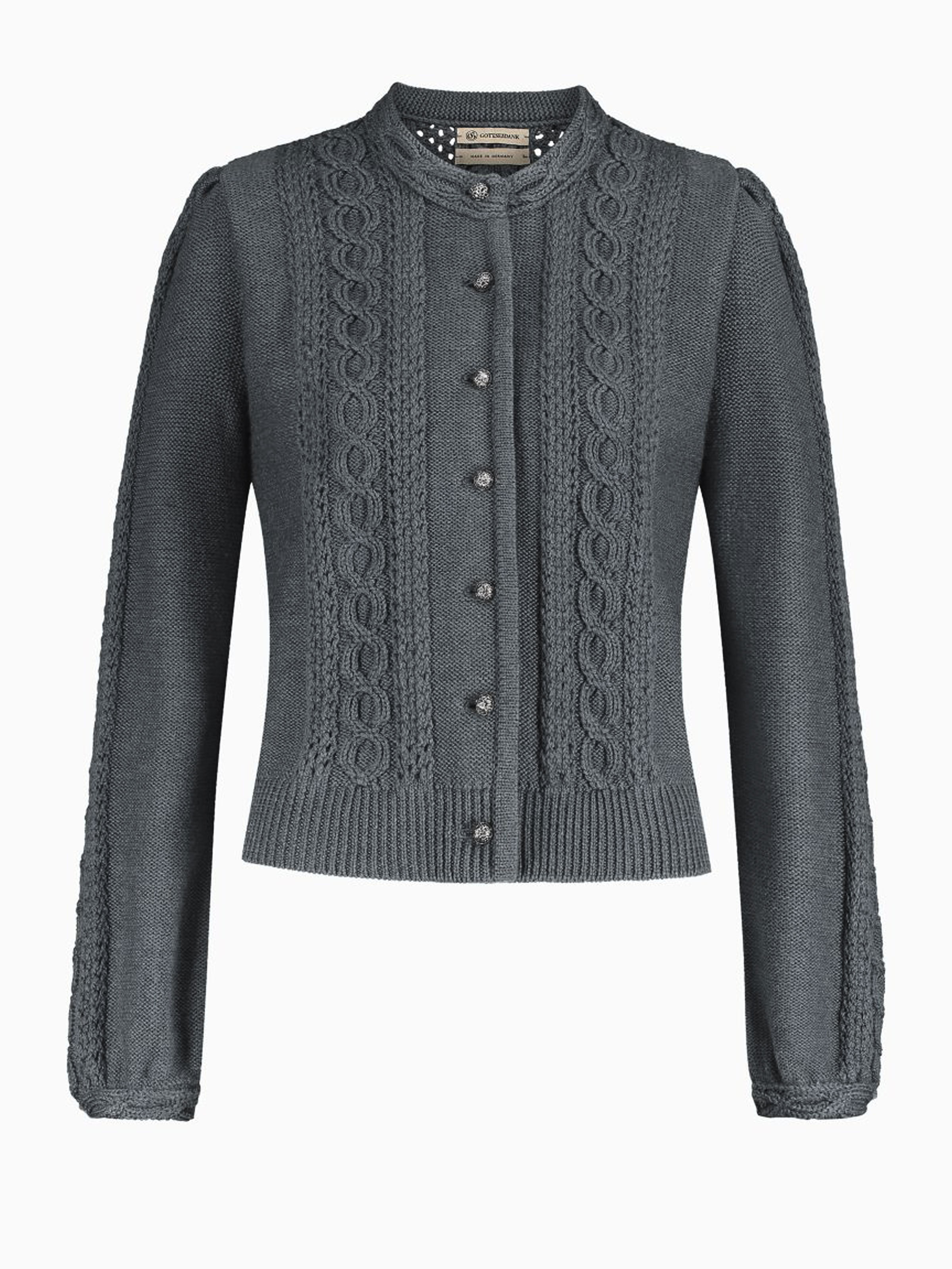 Zinngraue Oversized Strickjacke Zinngraue Oversized Strickjacke