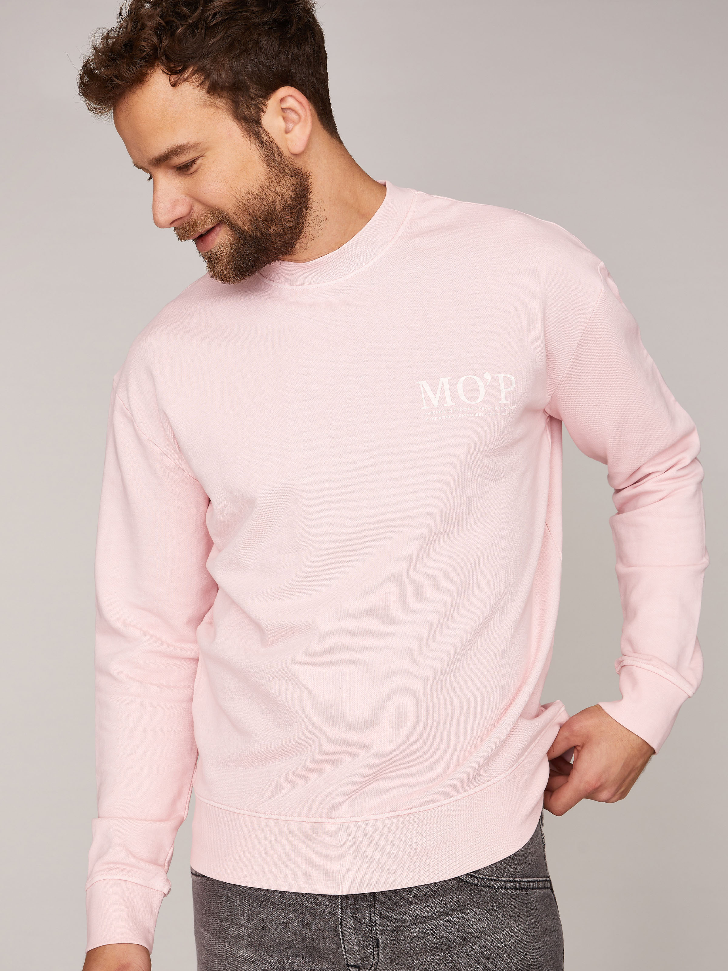 Rosafarbener Sweatpullover Rosafarbener Sweatpullover