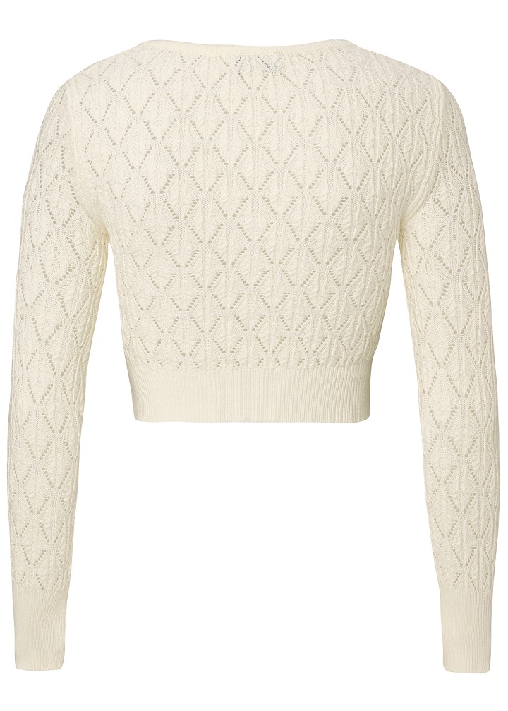 Strickjacke mit kurzem Schnitt Strickjacke mit kurzem Schnitt