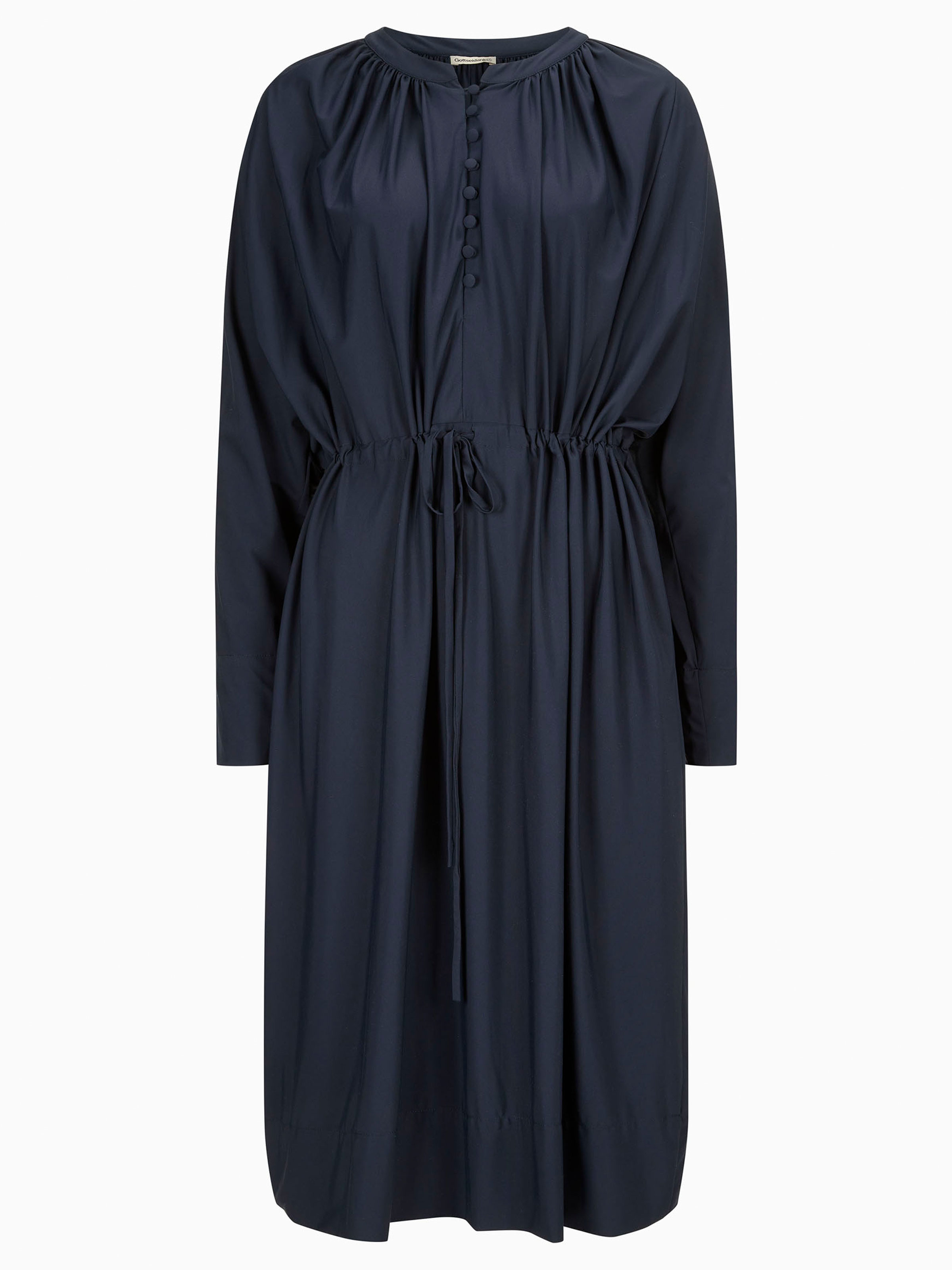 Dunkelblaues Oversize-Kleid mit Knopfleiste Dunkelblaues Oversize-Kleid mit Knopfleiste