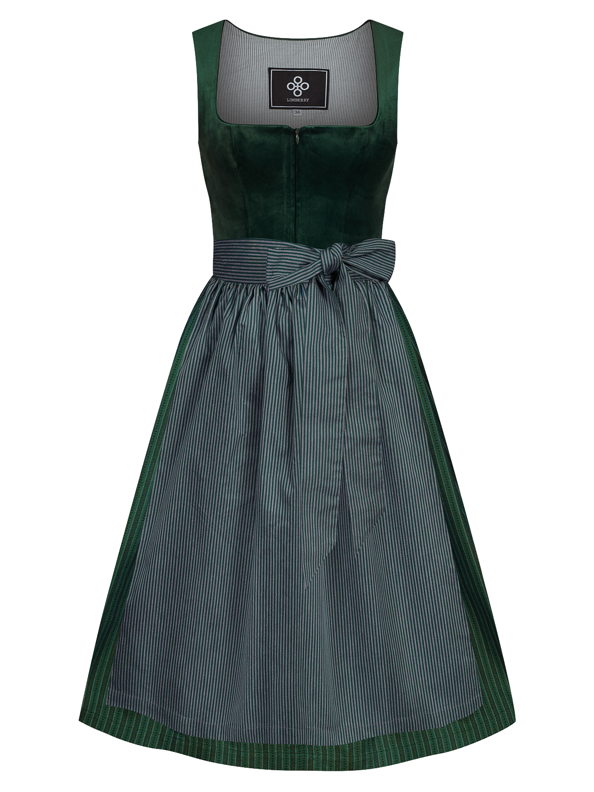 Dunkelgrünes Dirndl mit zwei Schürzen Dunkelgrünes Dirndl mit zwei Schürzen