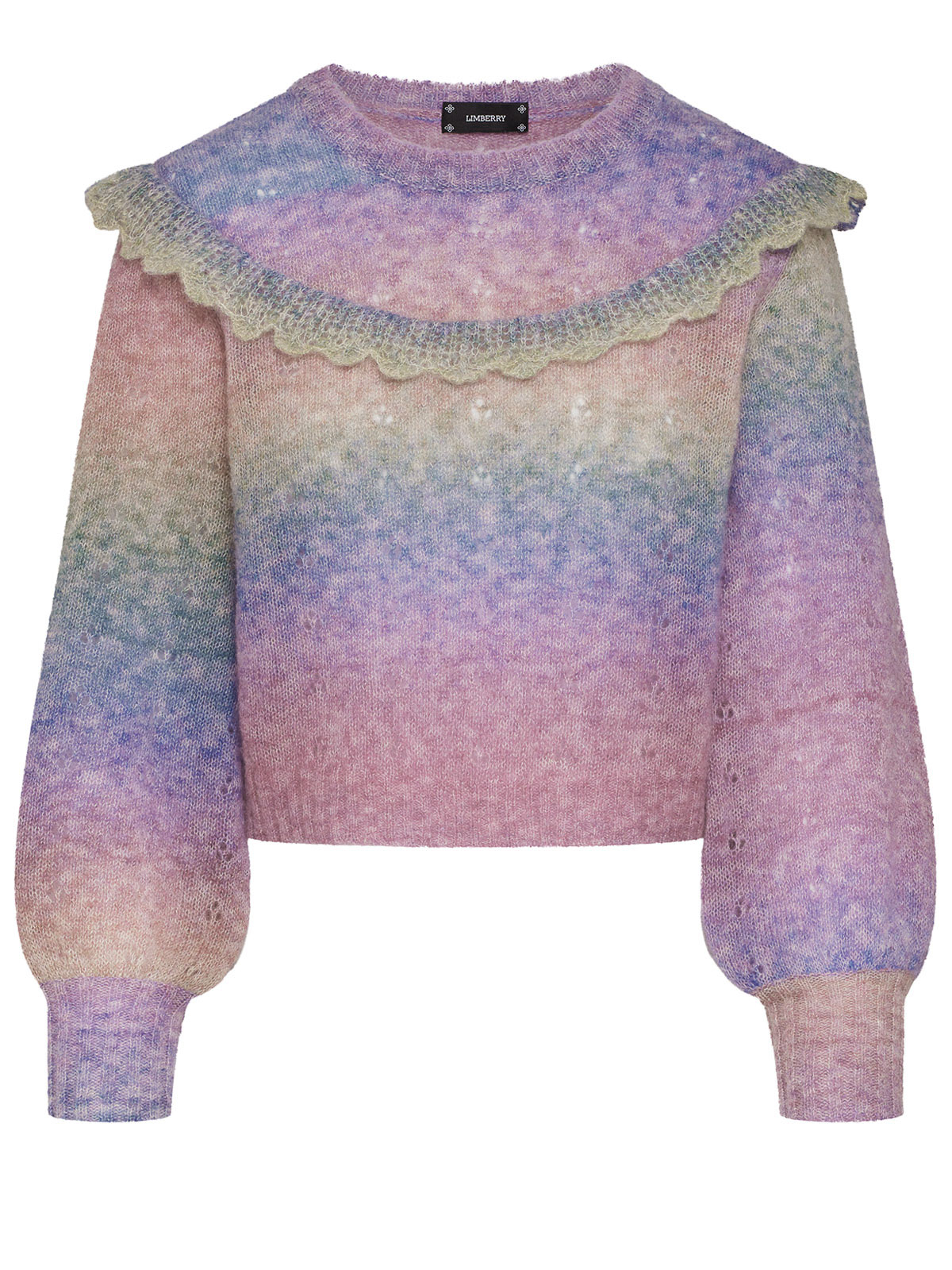 Strickpullover mit Volants Strickpullover mit Volants