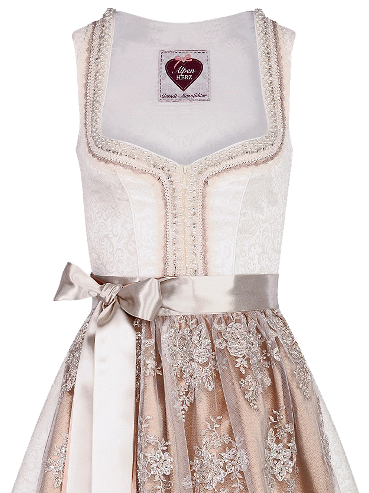 Weißes Hochzeits-Dirndl Weißes Hochzeits-Dirndl