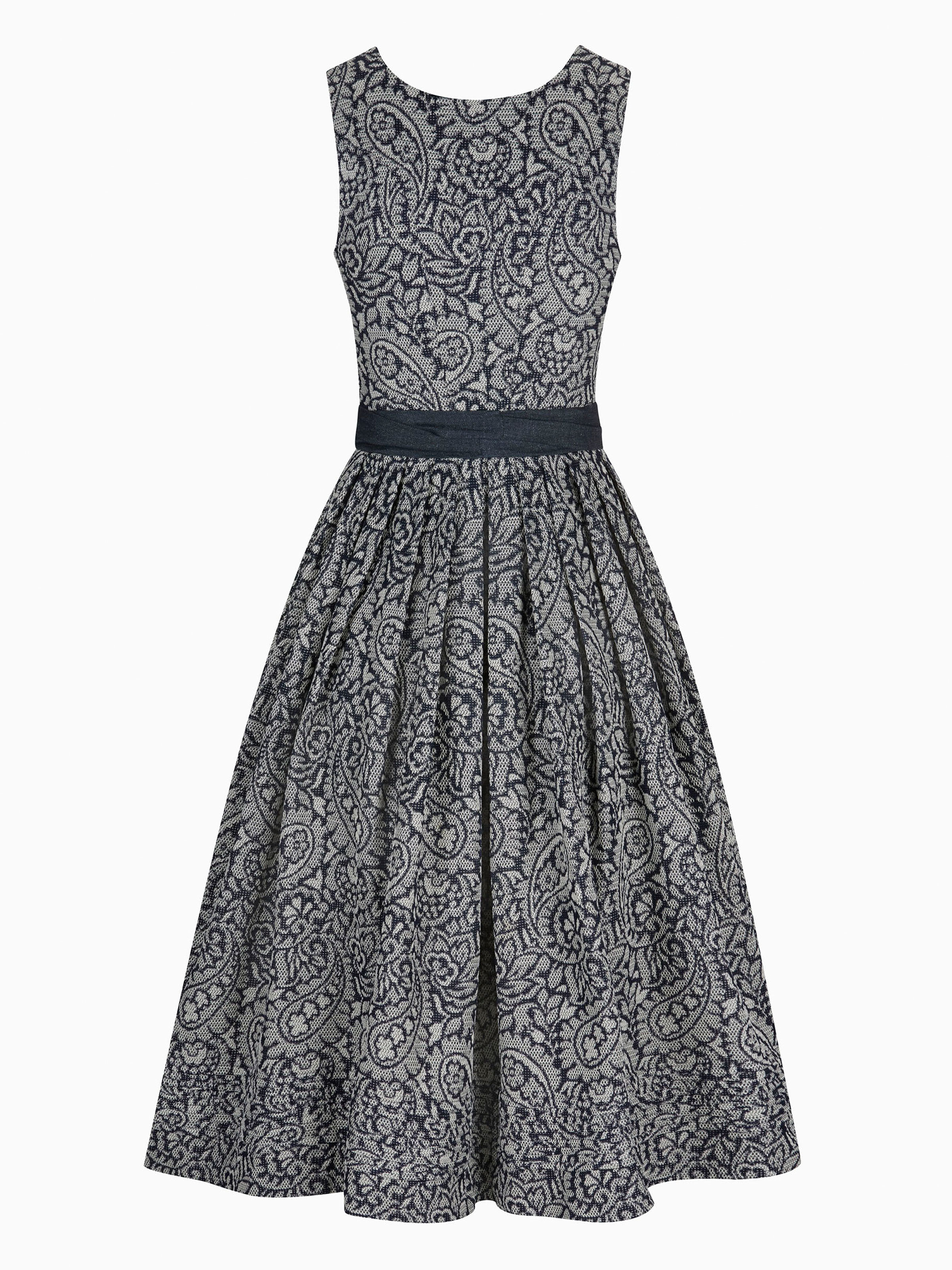 Dunkelblaues Dirndl mit Denim-Optik-Schürze Dunkelblaues Dirndl mit Denim-Optik-Schürze