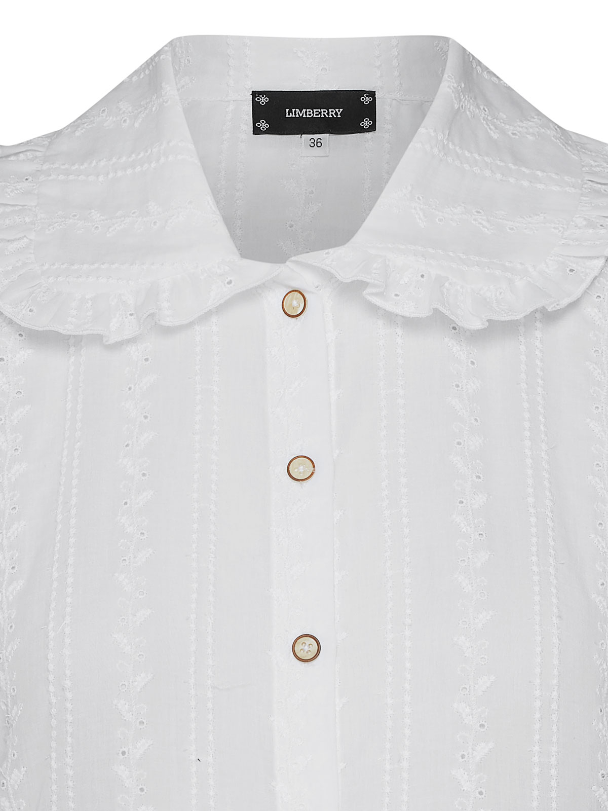 Kurzarm Bluse aus Lochstickerei Kurzarm Bluse aus Lochstickerei