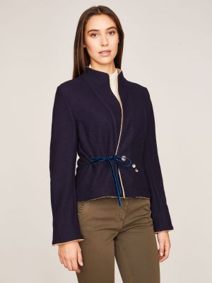 Dunkelblaue Wolljacke Dunkelblaue Wolljacke