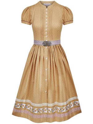 Senf-farbenes Kleid mit Gürtel Senf-farbenes Kleid mit Gürtel