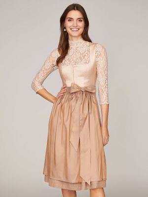 Rosé-Goldenes Dirndl mit 2 Schürzen Rosé-Goldenes Dirndl mit 2 Schürzen