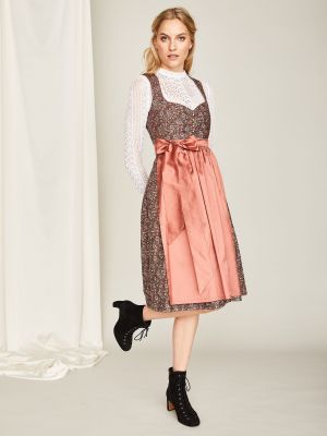 Rosé-braunes Dirndl mit zwei Schürzen Rosé-braunes Dirndl mit zwei Schürzen