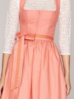 Coralfarbenes Dirndl mit Stickereien Coralfarbenes Dirndl mit Stickereien