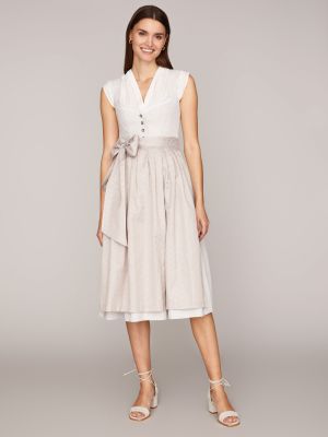 Cremefarbenes Dirndl mit Herzausschnitt Cremefarbenes Dirndl mit Herzausschnitt