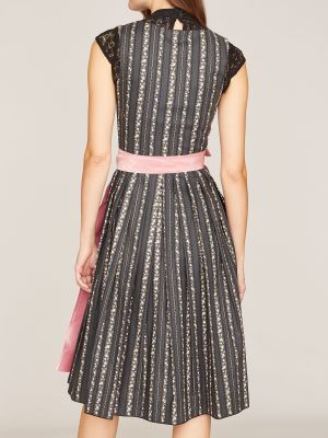 grau-rosa gestreiftes Dirndl mit rosa Schürze grau-rosa gestreiftes Dirndl mit rosa Schürze