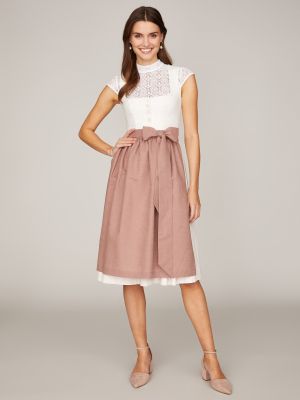 Cremeweißes Dirndl mit 2 Schürzen Cremeweißes Dirndl mit 2 Schürzen