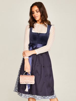Dunkelblaues Dirndl mit zwei Schürzen Dunkelblaues Dirndl mit zwei Schürzen