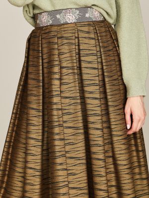 Tabak-farbener Rock mit Tigerprint Tabak-farbener Rock mit Tigerprint