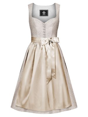 Beigefarbenes Dirndl mit zwei Schürzen Beigefarbenes Dirndl mit zwei Schürzen
