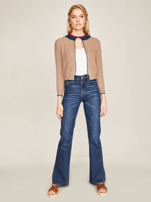 Strickjacke in Beige aus Merinowolle Strickjacke in Beige aus Merinowolle
