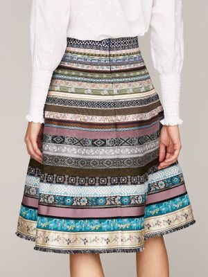 Gemusterter Midi-Rock im Boho-Look Gemusterter Midi-Rock im Boho-Look