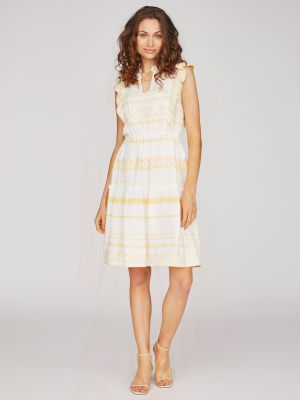 Weiß-gelbes Kleid Weiß-gelbes Kleid