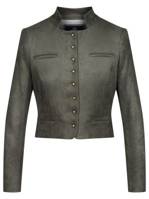 Khaki grüner Janker aus Kunstwildleder Khaki grüner Janker aus Kunstwildleder