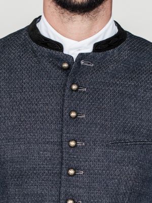 Schwarzblaue Herren-Trachtenweste Schwarzblaue Herren-Trachtenweste