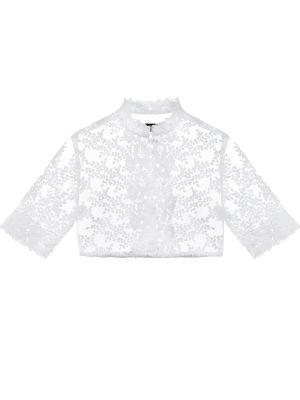 Spitzen-Dirndlbluse hochgeschlossen Spitzen-Dirndlbluse hochgeschlossen