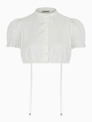 Weiße Dirndlbluse mit Puffärmeln Weiße Dirndlbluse mit Puffärmeln