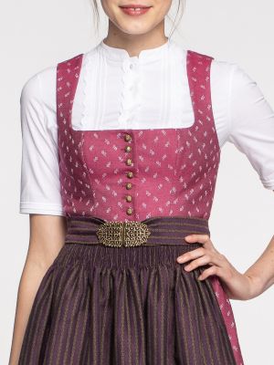 Stretch-Dirndl in Beere mit floralem Muster Stretch-Dirndl in Beere mit floralem Muster