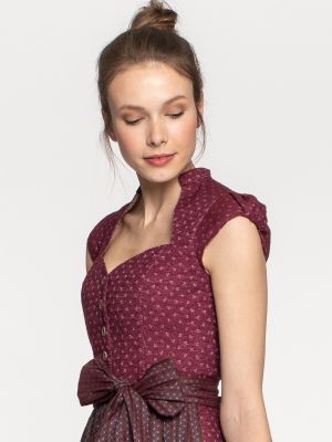 Weinrotes Dirndl mit Flügelärmchen Weinrotes Dirndl mit Flügelärmchen