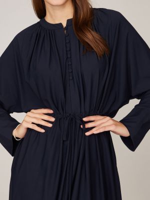 Dunkelblaues Oversize-Kleid mit Knopfleiste Dunkelblaues Oversize-Kleid mit Knopfleiste
