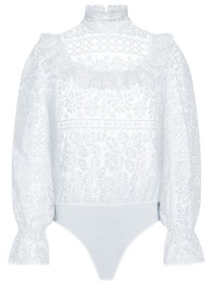 Weißer Body mit Stickerei Weißer Body mit Stickerei