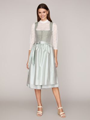 Mintfarbenes Dirndl mit Balkonette-Ausschnitt Mintfarbenes Dirndl mit Balkonette-Ausschnitt