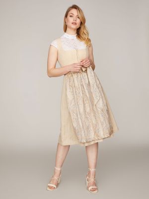 Beiges Dirndl mit zwei Schürzen Beiges Dirndl mit zwei Schürzen