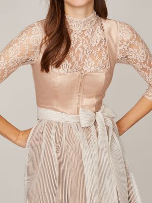 Rosé-Goldenes Dirndl mit 2 Schürzen Rosé-Goldenes Dirndl mit 2 Schürzen