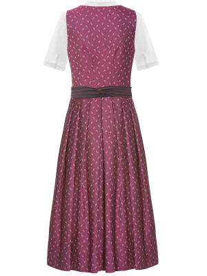 Stretch-Dirndl in Beere mit floralem Muster Stretch-Dirndl in Beere mit floralem Muster