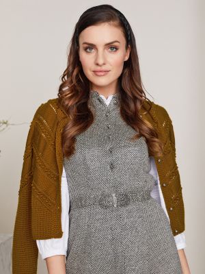 Ärmelloses Midi-Kleid mit Rautenmuster Ärmelloses Midi-Kleid mit Rautenmuster