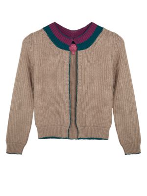 Strickjacke in Beige aus Merinowolle Strickjacke in Beige aus Merinowolle