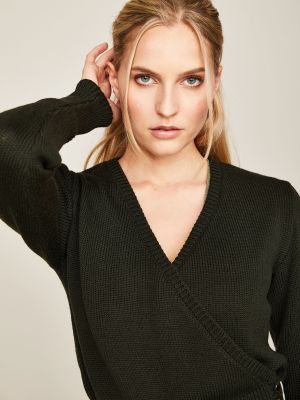 Dunkelgrüner Pullover aus Merinowolle Dunkelgrüner Pullover aus Merinowolle