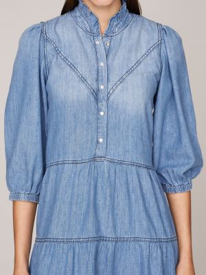 Langes Kleid in Denim-Optik Langes Kleid in Denim-Optik